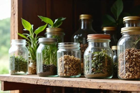 Rośliny lecznicze w słoikach
