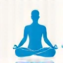 Ikona osoby medytującej symbolizująca relaks i spokój.